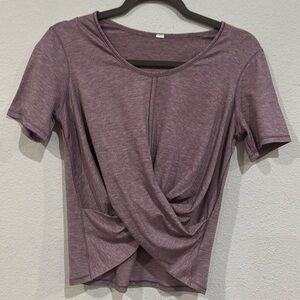 Lululemon Do the Daily Top Sz 6 Athletic Activewear Top Short Sleeve Mul…